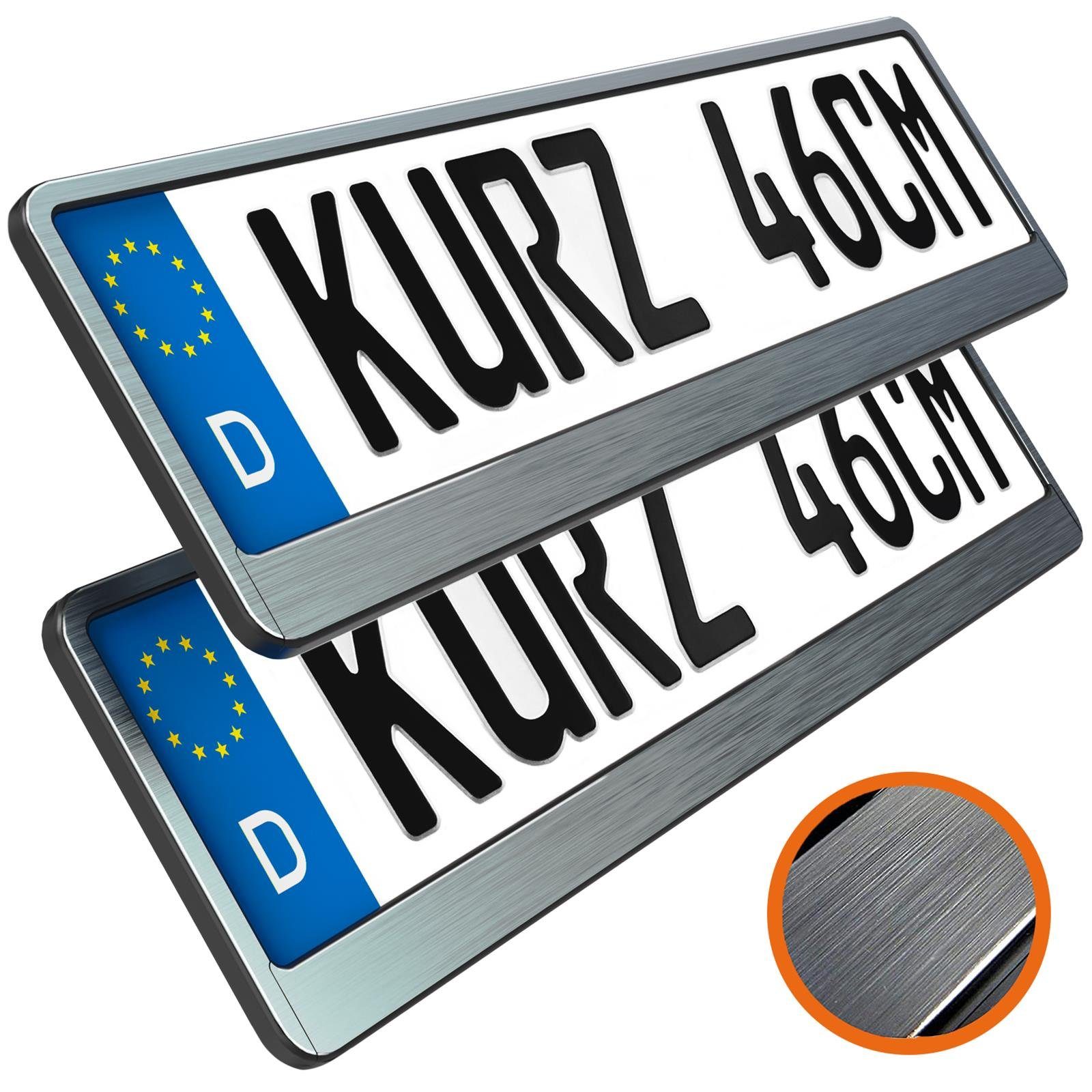 L & P Car Design Kennzeichenhalter für Auto 46 cm für kurze Kennzeichen